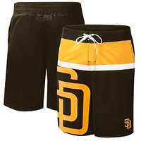 Men's G-III Sports by Carl Banks Brown San Diego Padres Sea Wind Swim Shorts