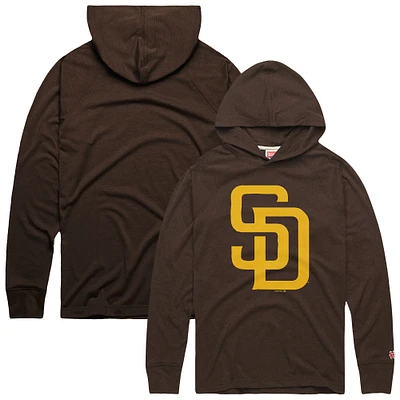 Sweat à capuche léger Homage Brown San Diego Padres en mélange de coton raglan pour homme