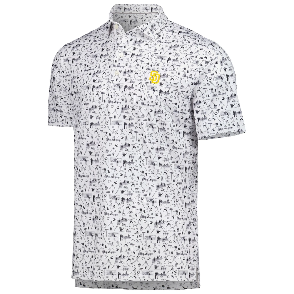 Men's johnnie-O Black San Diego Padres Ballpark Polo