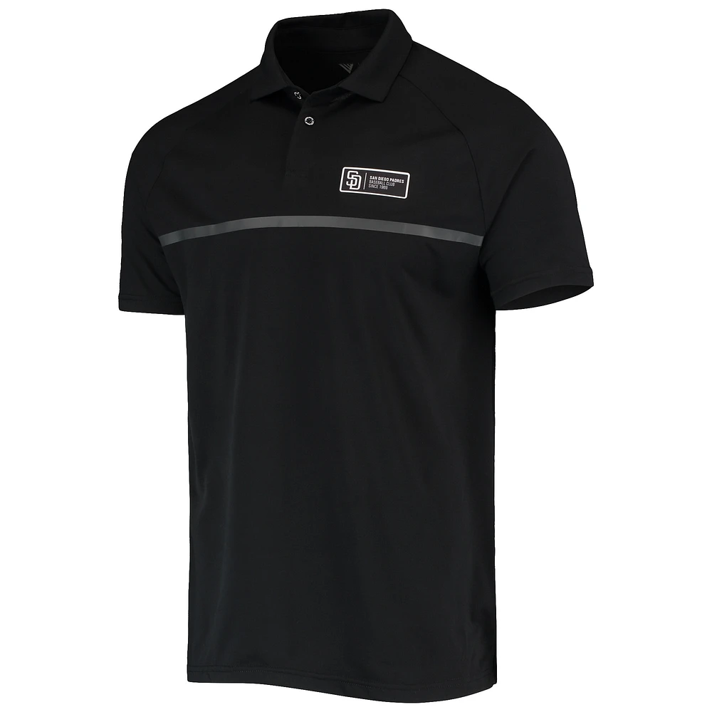 Men's Levelwear Black San Diego Padres Sector Raglan Polo