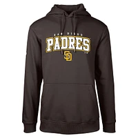 Men's Levelwear Brown San Diego Padres Podium Team Arch Pullover Hoodie