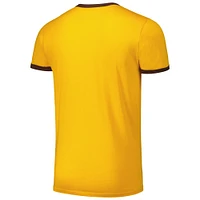 Men's Majestic Threads Gold San Diego Padres Ringer Tri-Blend T-Shirt