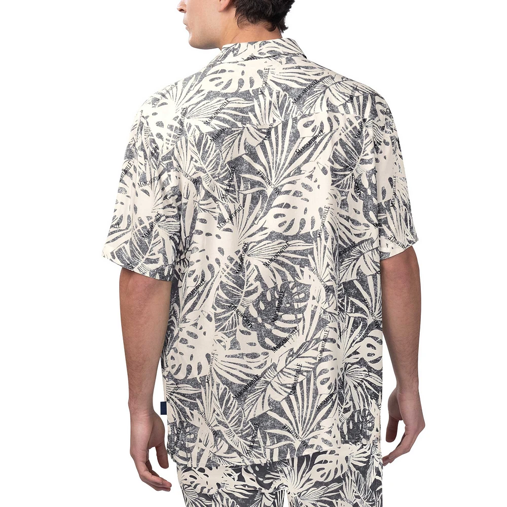 Chemise boutonnée noire Margaritaville San Diego Padres Monstera pour hommes