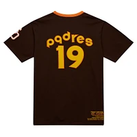 T-shirt pour hommes Mitchell & Ness marron San Diego Padres Cooperstown Collection Player Legends Ringer