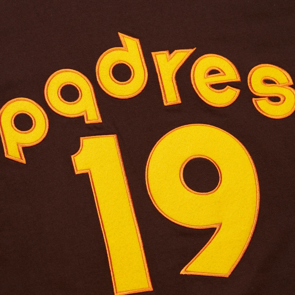 T-shirt pour hommes Mitchell & Ness marron San Diego Padres Cooperstown Collection Player Legends Ringer