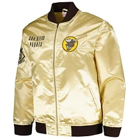 Men's Mitchell & Ness Gold San Diego Padres OG 2.0 Lightweight Satin Full-Zip Jacket