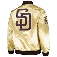 Men's Mitchell & Ness Gold San Diego Padres OG 2.0 Lightweight Satin Full-Zip Jacket