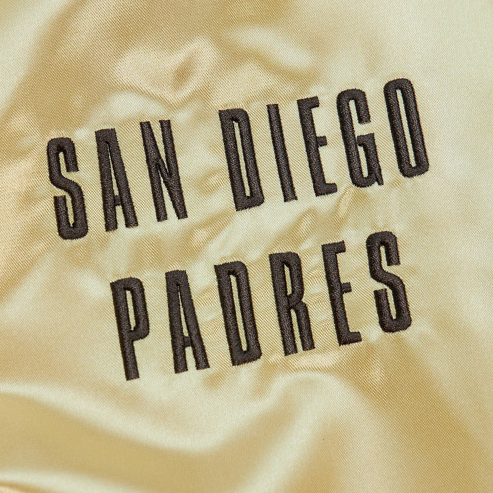 Men's Mitchell & Ness Gold San Diego Padres OG 2.0 Lightweight Satin Full-Zip Jacket