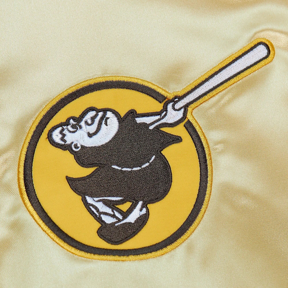Men's Mitchell & Ness Gold San Diego Padres OG 2.0 Lightweight Satin Full-Zip Jacket