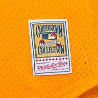Men's Mitchell & Ness Tony Gwynn Gold San Diego Padres 1982 Authentic Cooperstown Collection Mesh Batting Practice Jersey