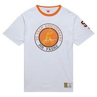 T-shirt blanc pour hommes Mitchell & Ness San Diego Padres Cooperstown Collection Player Legends Ringer