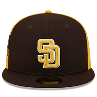 Men's New Era Brown/Gold San Diego Padres Gameday Sideswipe 59FIFTY Fitted Hat