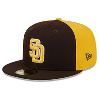 Men's New Era Brown/Gold San Diego Padres Gameday Sideswipe 59FIFTY Fitted Hat