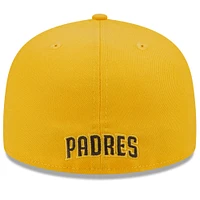 Men's New Era Brown/Gold San Diego Padres Gameday Sideswipe 59FIFTY Fitted Hat