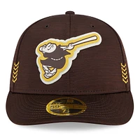 Men's New Era  Brown San Diego Padres 2024 Clubhouse Low Profile 59FIFTY Fitted Hat