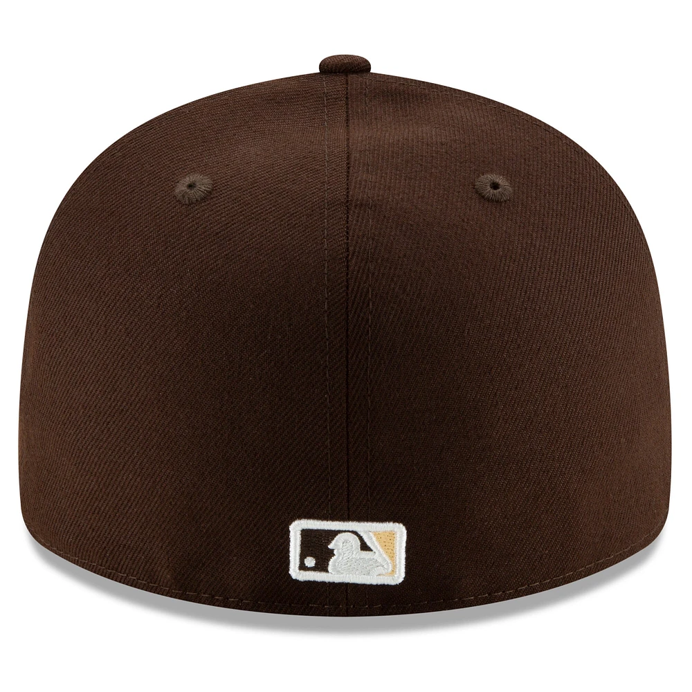 Men's New Era Brown San Diego Padres Alternate 2020 Authentic Collection On-Field Low Profile 59FIFTY Fitted Hat