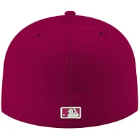 Men's New Era Cardinal San Diego Padres White Logo 59FIFTY Fitted Hat