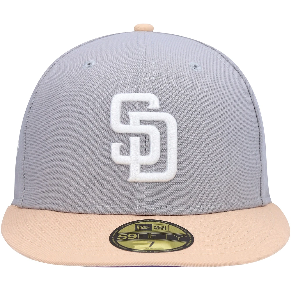 Men's New Era Gray/Peach San Diego Padres 2016 MLB All-Star Game Purple Undervisor 59FIFTY Fitted Hat