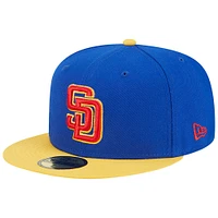 Men's New Era  Royal/Yellow San Diego Padres Empire 59FIFTY Fitted Hat