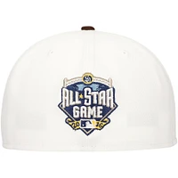 Men's New Era White/Brown San Diego Padres Major Sidepatch 59FIFTY Fitted Hat