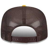 Men's New Era White/Gold San Diego Padres Team Foam Front A-Frame Trucker 9FIFTY Snapback Hat
