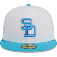 Men's New Era White San Diego Padres  Vice 59FIFTY Fitted Hat