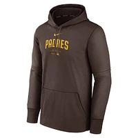 Men's Nike Brown San Diego Padres Authentic Collection Performance Pullover Hoodie