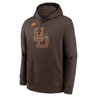 Men's Nike Brown San Diego Padres Cooperstown Collection Logo Club Pullover Hoodie