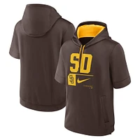 Men's Nike Brown San Diego Padres Tri-Code Lockup Short Sleeve Pullover Hoodie