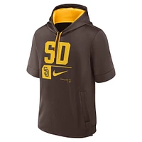 Men's Nike Brown San Diego Padres Tri-Code Lockup Short Sleeve Pullover Hoodie