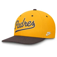 Men's Nike Gold/Brown San Diego Padres Cooperstown Collection Pro Performance Snapback Hat