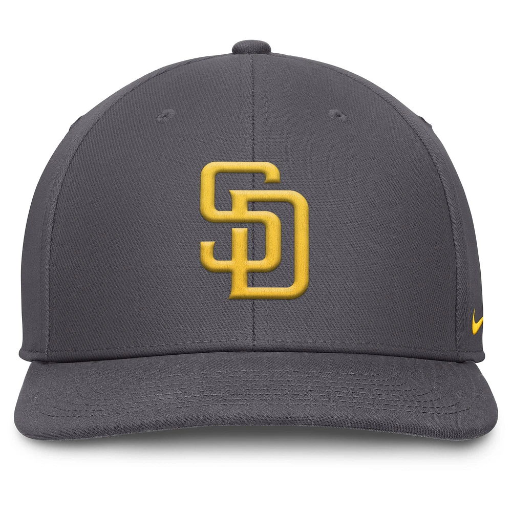 Men's Nike Gray San Diego Padres Pro Performance Snapback Hat