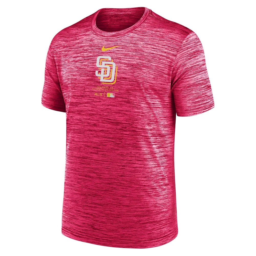 Men's Nike Pink San Diego Padres Authentic Collection City Connect Velocity Performance T-Shirt