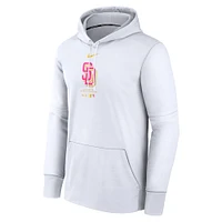Men's Nike White San Diego Padres Authentic Collection City Connect Performance Pullover Hoodie