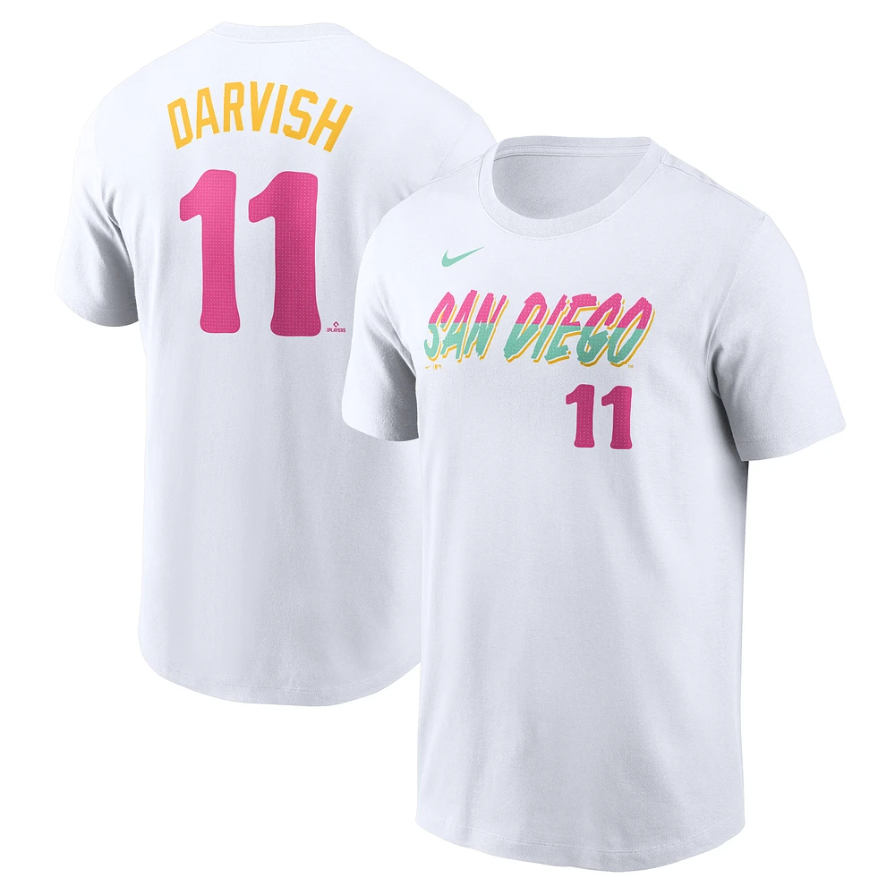 Men's Nike Yu Darvish White San Diego Padres Fuse City Connect Name & Number T-Shirt