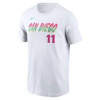 Men's Nike Yu Darvish White San Diego Padres Fuse City Connect Name & Number T-Shirt