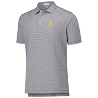 Men's Peter Millar Black San Diego Padres Jubilee Stripe Stretch Jersey Polo