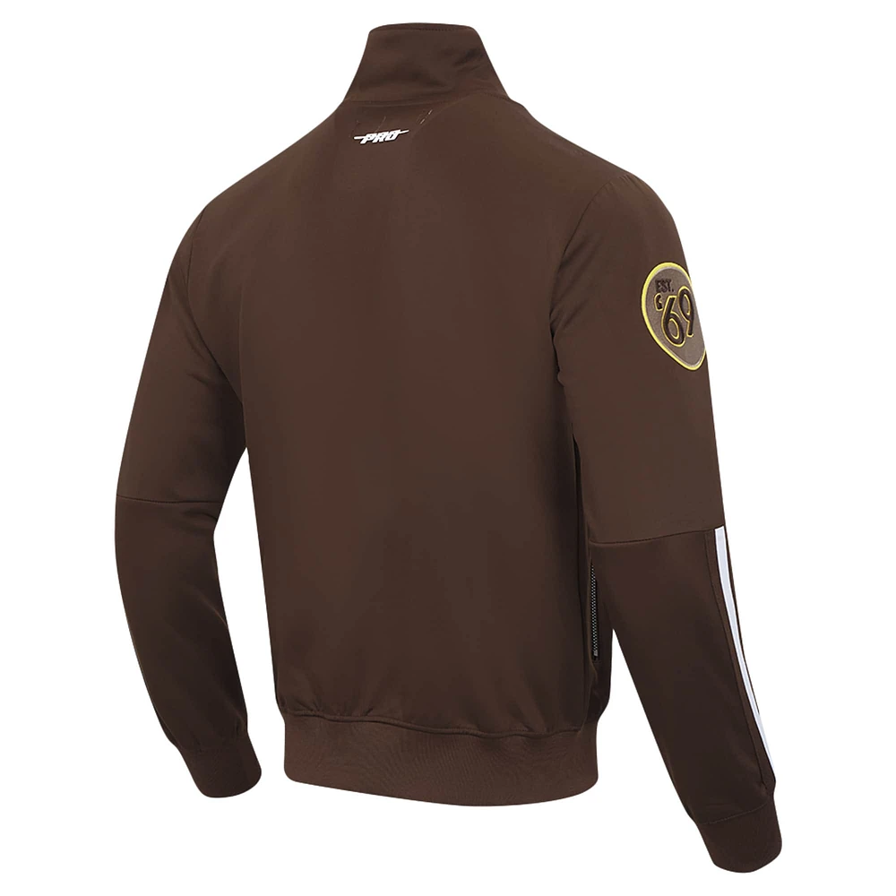 Men's Pro Standard Brown San Diego Padres Fast Lane Full-Zip Track Jacket