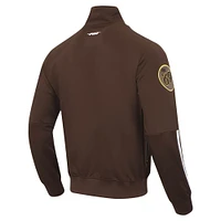 Men's Pro Standard Brown San Diego Padres Fast Lane Full-Zip Track Jacket