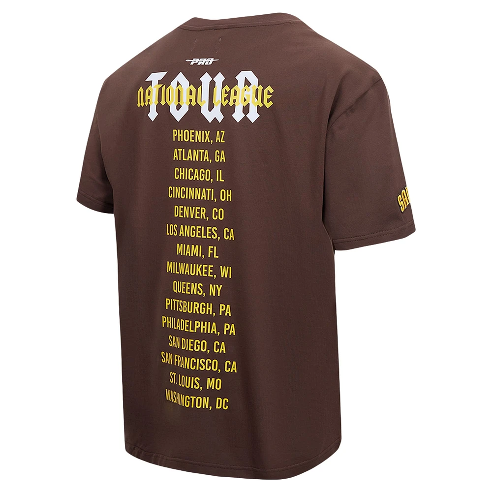Men's Pro Standard Brown San Diego Padres Oversized City Tour T-Shirt