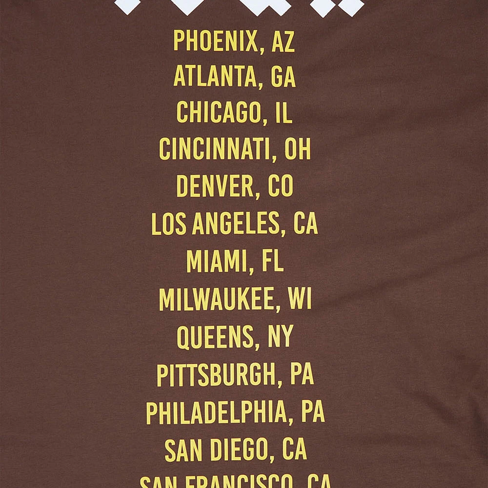 Men's Pro Standard Brown San Diego Padres Oversized City Tour T-Shirt