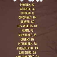 Men's Pro Standard Brown San Diego Padres Oversized City Tour T-Shirt