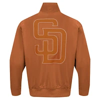 Men's Pro Standard Brown San Diego Padres Paint The City Twill Full-Zip Jacket