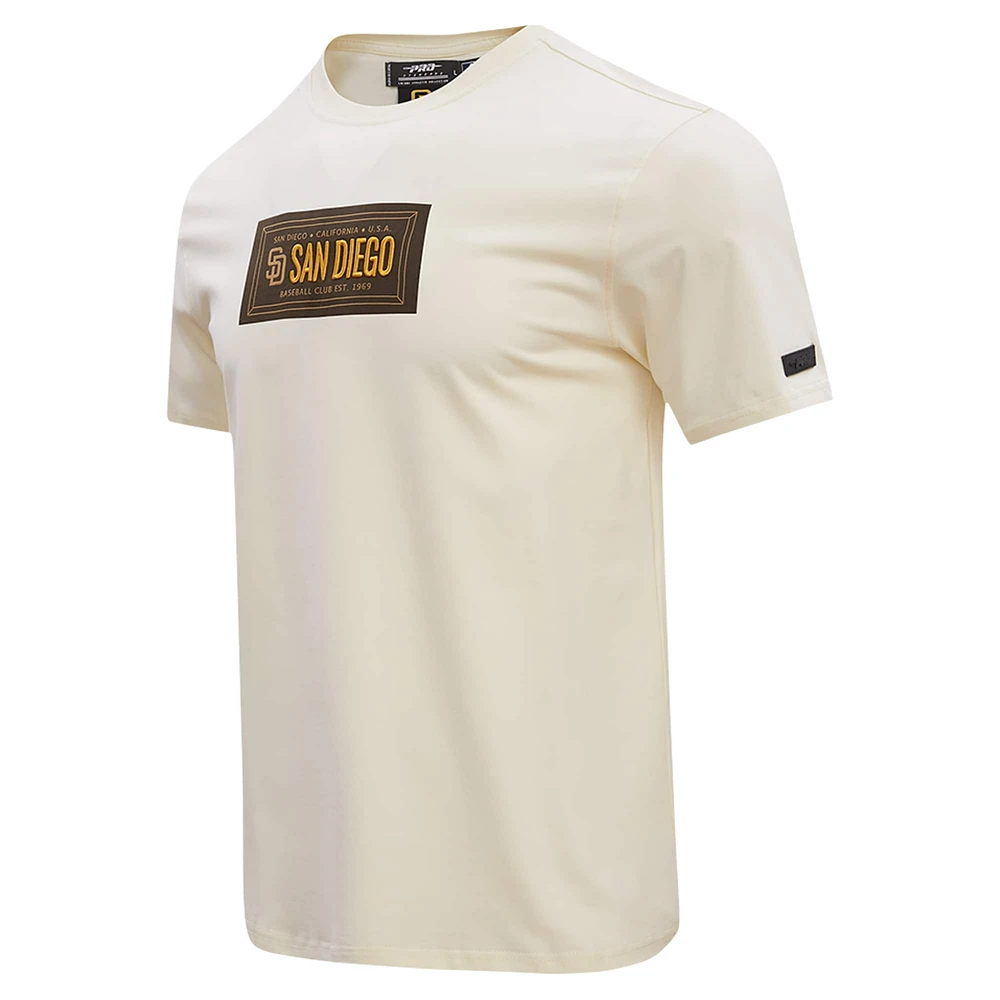 Men's Pro Standard Cream San Diego Padres Club Member Badge T-Shirt