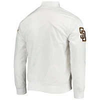 Veste Pro Standard San Diego Padres Wordmark Satin Full-Snap pour homme, blanc