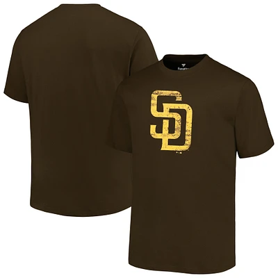 T-shirt marron avec logo principal des San Diego Padres Big & Tall pour hommes