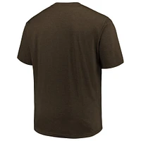 Men's Profile Heather Brown San Diego Padres Big & Tall Weathered Logo T-Shirt