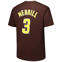 Men's Profile Jackson Merrill Brown San Diego Padres Big & Tall Name Number T-Shirt