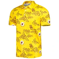 Men's Reyn Spooner Gold San Diego Padres Cooperstown Collection Puamana Print Polo
