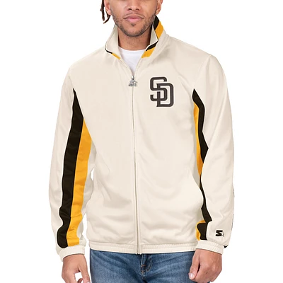 Men's Starter White San Diego Padres Rebound Full-Zip Track Jacket